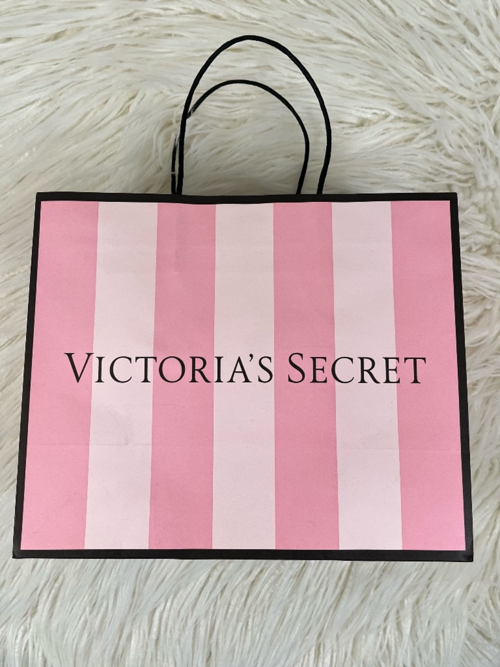 Victoria's Secret "Shopping Bag in Pink & white stripes" NWT